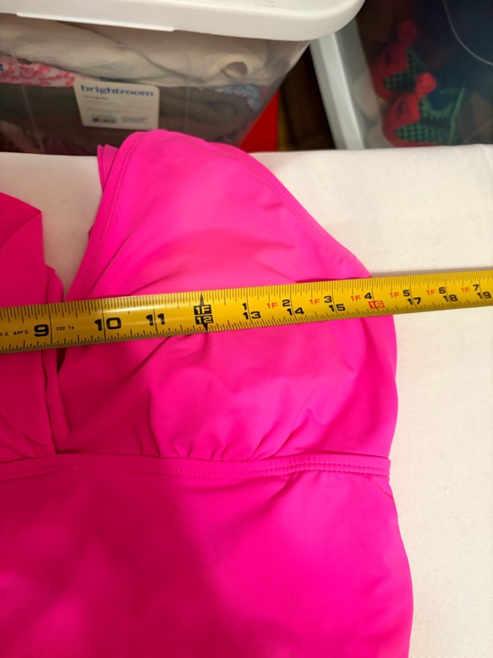 Hot Pink Ruffle Tankini Top - Picture 6 of 8